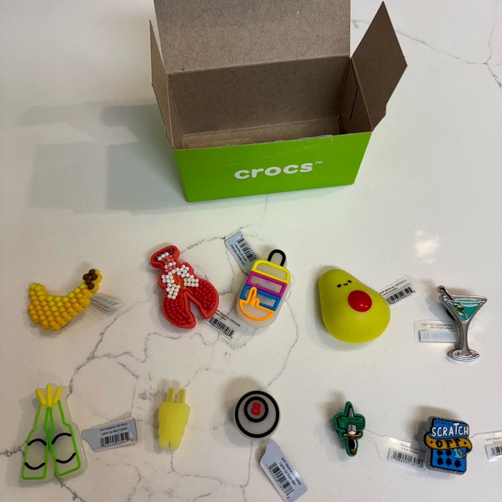 CROCS Kids Jibbitz Charms - Red, Yellow, Green